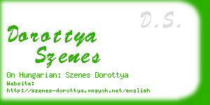 dorottya szenes business card